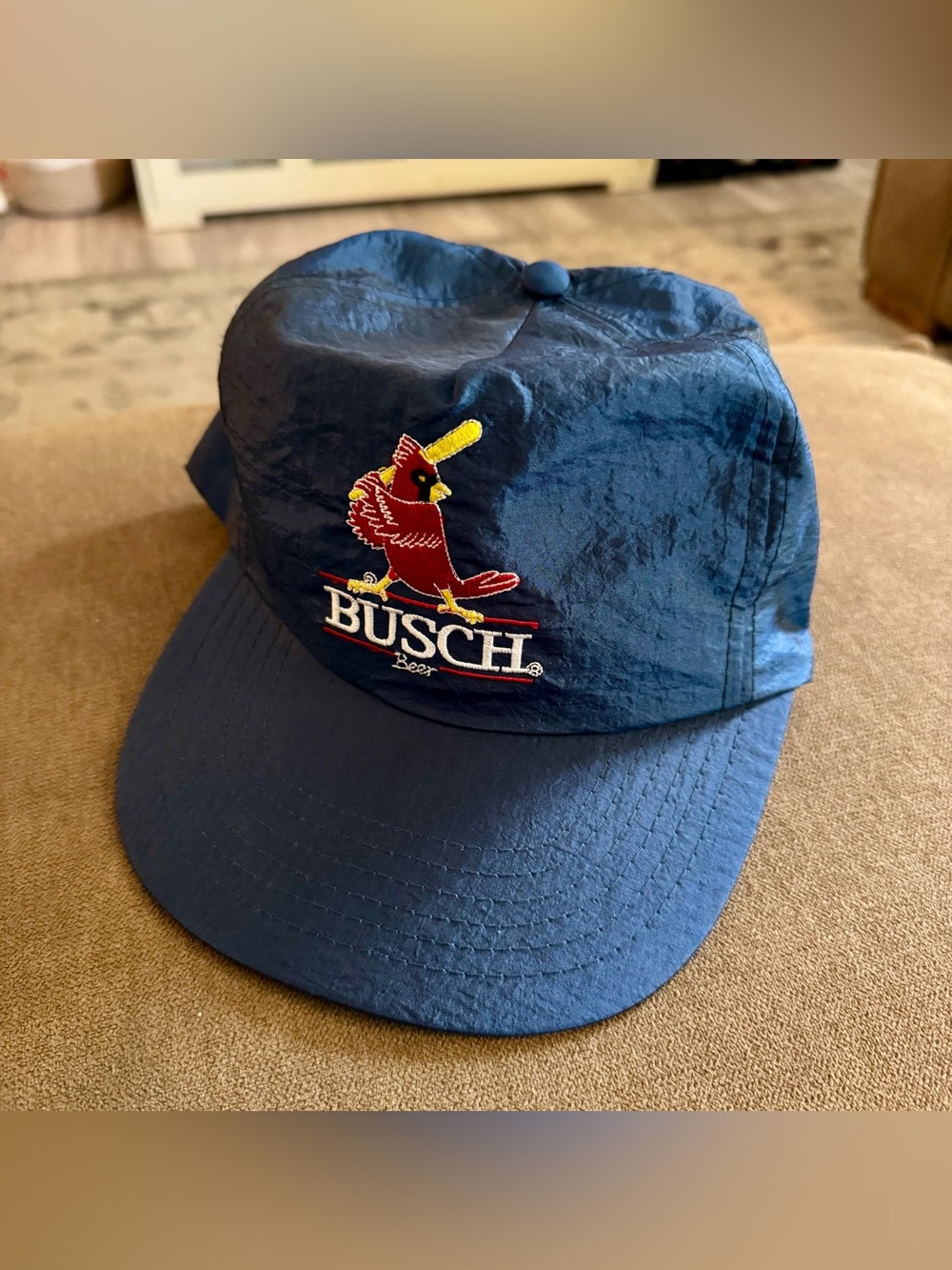 Vintage Busch Beer St. Louis Cardinals Slugger Bird Snapback Baseball Cap Hat